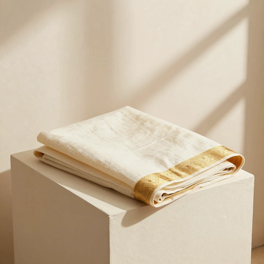 Minimalist Soft Linen Zari Saree